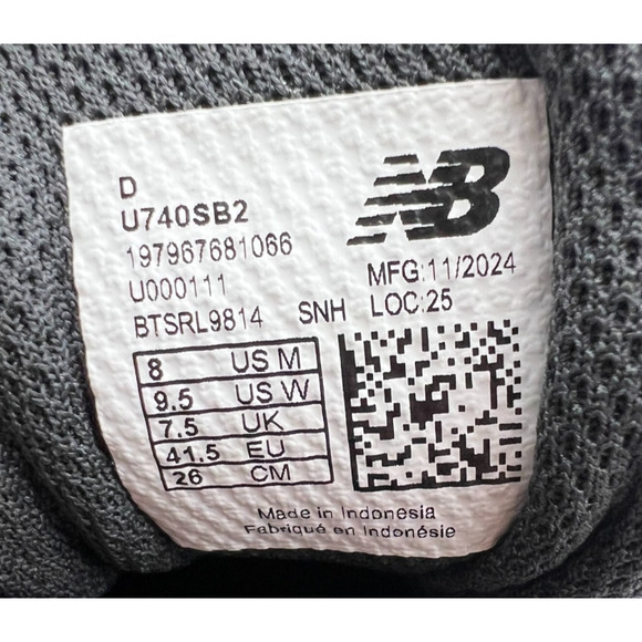 New Balance 740v2 Slate Grey Blue Agate U740SB2 Size M8/W9.5 New - Picture 12 of 16